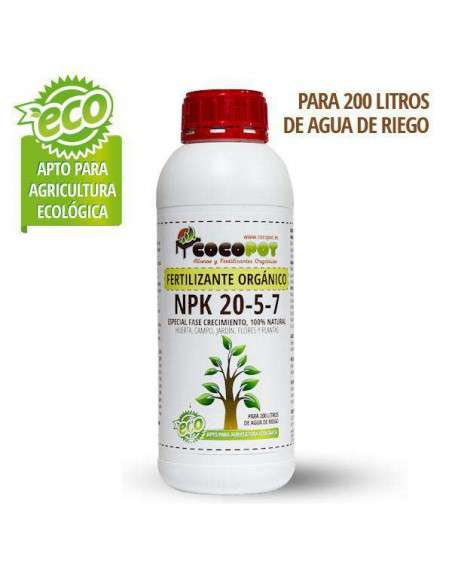 Fertilizante Orgánico NPK 20-5-7 COCOPOT - 1