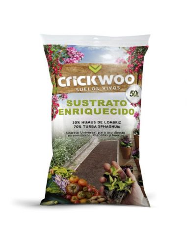 Sustrato Universal PREMIUM con Humus de Lombriz – Saco de 50 L – 30% Humus y 70% Turba Sphagnum